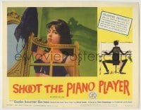 4p784 SHOOT THE PIANO PLAYER LC #7 1960 Francois Truffaut, c/u of sexy Michele Mercier undressing!