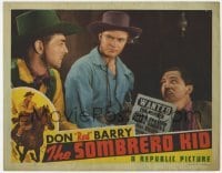 4p798 SOMBRERO KID LC 1942 Don Red Barry shows Kenne Duncan & another that he is wanted for murder!