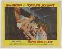 4p799 SOME LIKE IT HOT LC #4 1959 Tony Curtis tries to talk Jack Lemmon out of the upper berth!