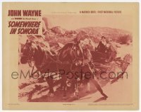 4p802 SOMEWHERE IN SONORA LC R1939 great close up of young John Wayne helping ladies move horse!