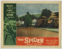 4p811 SPIDER LC #2 1958 cool special effects scene with giant arachnid attacking house!