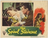 4p814 SPIRAL STAIRCASE LC 1946 close up of worried Dorothy McGuire & Kent Smith, Robert Siodmak!
