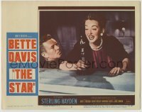 4p817 STAR LC #6 1953 Sterling Hayden watches Bette Davis talk to her Oscar statuette!