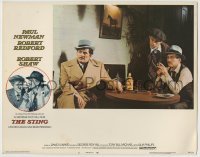 4p822 STING LC #6 1974 con men Paul Newman & Robert Redford with Robert Shaw at table!