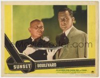 4p831 SUNSET BOULEVARD LC #1 1950 William Holden creeped out by intense butler Erich von Stroheim!