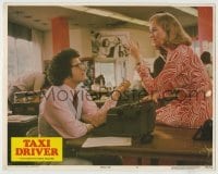 4p843 TAXI DRIVER LC #5 1976 Martin Scorsese, close up of Albert Brooks & Cybill Shepherd!