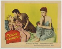 4p867 THOUSAND & ONE NIGHTS LC 1945 genie Evelyn Keyes is burned up about Cornel Wilde & Jergens!