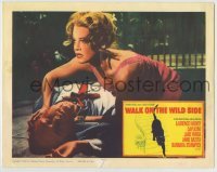 4p923 WALK ON THE WILD SIDE LC 1962 close up of Jane Fonda over injured Laurence Harvey in street!
