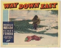 4p928 WAY DOWN EAST LC 1935 Henry Fonda finds Rochelle Hudson laying in the snow by ice floes!