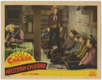 4p933 WESTERN CYCLONE LC 1943 Buster Crabbe & Fuzzy St. John with all the bad guys tied up!