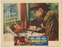 4p955 WICKED CITY LC #7 1950 close up of Jean-Pierre Aumont laying in hospital bed!