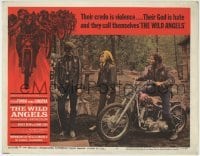 4p956 WILD ANGELS LC #4 1966 biker Peter Fonda, sexy Nancy Sinatra & Hell's Angel on motorcycle!