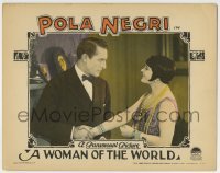 4p974 WOMAN OF THE WORLD LC 1925 c/u of happy Pola Negri shaking hands with Holmes Herbert!