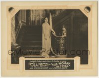 4p976 WOMAN ON TRIAL LC 1927 full-length portrait of beautiful Pola Negri standing on stairs!