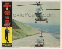 4p994 YOU ONLY LIVE TWICE LC #2 1967 James Bond, cool image of helicopter picking up car w/ magnet!