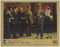 4p996 YOUNG AS YOU FEEL LC 1931 Will Rogers in top hat & Fifi D'Orsay are off to the races, rare!