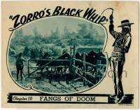 4p999 ZORRO'S BLACK WHIP chapter 10 LC 1944 Republic serial, great border art of female hero!