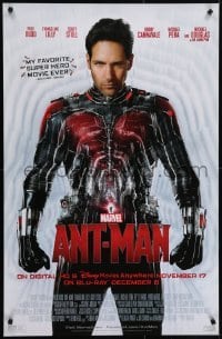4r472 ANT-MAN 26x40 video poster 2015 Paul Rudd in title role, Michael Douglas, Evangeline Lilly!
