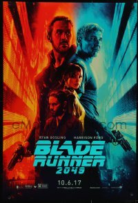 4r644 BLADE RUNNER 2049 teaser DS 1sh 2017 great montage image with Harrison Ford & Ryan Gosling!
