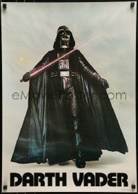 4r549 DARTH VADER 20x28 commercial poster 1977 Seidemann, the Sith Lord w/ lightsaber activated!