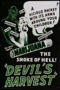 4r321 DEVIL'S HARVEST 24x36 Swiss commercial poster 1999 the truth about marijuana - smoke of Hell!