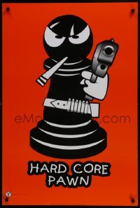 4r302 HARD CORE PAWN 24x35 English commercial poster 1997 chess pawn with a pistol and marijuana!