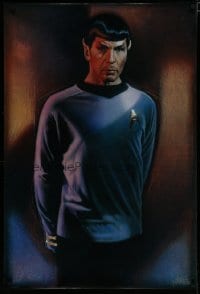 4r564 STAR TREK CREW commercial poster 1991 Drew art of Lenard Nimoy as Spock!