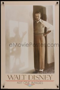 4r570 WALT DISNEY 24x36 commercial poster 1986 incredible portrait with Mickey Mouse shadow!
