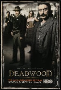 4r460 DEADWOOD tv poster 2005 Timothy Olyphant, Ian McShane & Molly Parker!