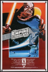 4r701 EMPIRE STRIKES BACK style A Kilian 1sh R1990 George Lucas sci-fi classic, cool artwork by Tom Jung!