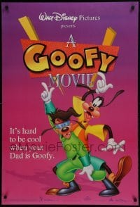 4r730 GOOFY MOVIE DS 1sh 1995 Walt Disney, it's hard to be cool when your dad is Goofy, purple!