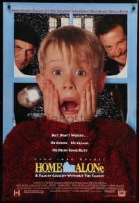 4r748 HOME ALONE DS 1sh 1990 classic Macaulay Culkin, Daniel Stern, Joe Pesci!