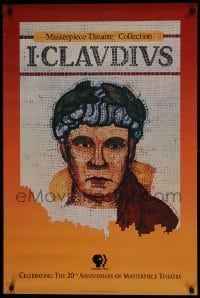 4r483 I, CLAUDIUS 24x36 video poster R1991 cool tile artwork of Derek Jacobi in the title role!