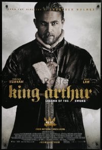 4r779 KING ARTHUR LEGEND OF THE SWORD advance DS 1sh 2017 Charlie Hunnam in the title role!