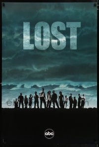 4r465 LOST tv poster 2004 Josh Holloway, Naveen Andrews, Evangeline Lilly, cast & blue sky!
