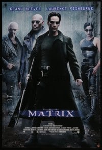 4r492 MATRIX 27x40 video poster 1999 Keanu Reeves, Carrie-Anne Moss, Laurence Fishburne, Wachowskis