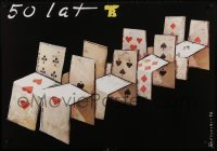 4r159 50 LAT TB Polish 26x38 1994 Mieczyslaw Gorowski art of poker cards in different shapes!