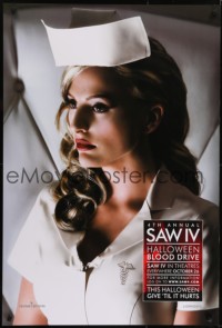 4r907 SAW IV 1sh 2007 Tobin Bell, Halloween blood drive, profile image of sexy nurse by Tim Palen!