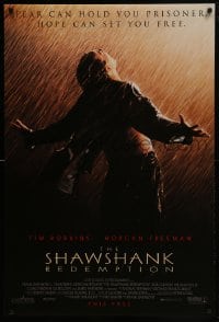 4r911 SHAWSHANK REDEMPTION advance DS 1sh 1994 escaped prisoner Tim Robbins in rain, Stephen King!
