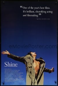 4r913 SHINE DS 1sh 1996 Australian biography of pianist David Helfgott starring Geoffrey Rush!