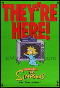 4r508 SIMPSONS 27x40 video poster 1997 Matt Groening, image of Maggie in Poltergeist parody!
