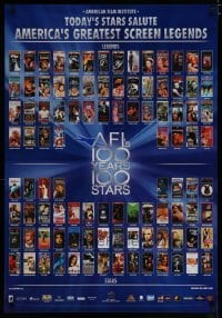 4r471 AFI'S 100 YEARS 100 STARS video poster 1999 classic posters w/Gilda, Casablanca & more!