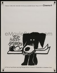 4r336 ALEXANDER limited edition silkscreen 26x33 special poster 1967 art of Noiret & dog by Bass!