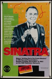 4r457 ALL-STAR PARTY FOR FRANK SINATRA tv poster 1983 great waist-high image of him in tuxedo!