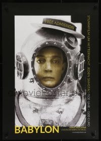 4r084 BABYLON 24x33 German film festival poster 2010s art of Buster Keaton wearing a diving helmet!