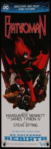 4r426 BATWOMAN 12x36 Canadian special poster 2016 Steve Epting art, discover her past and future!