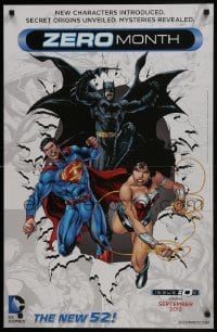 4r429 DC COMICS 22x34 Canadian special poster 2012 Superman, Wonder Woman & more!