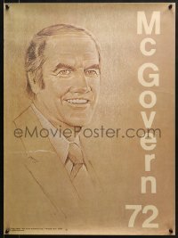 4r038 GEORGE MCGOVERN 20x27 political campaign 1972 For the People, cool portrait artwork!