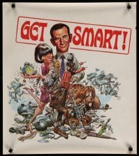 4r462 GET SMART tv poster 1966 Jack Davis art of Don Adams, sexy Barbara Feldon!