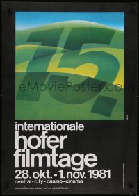 4r089 HOF INTERNATIONAL FILM FESTIVAL 23x33 German film festival poster 1981 A. Hertrich!